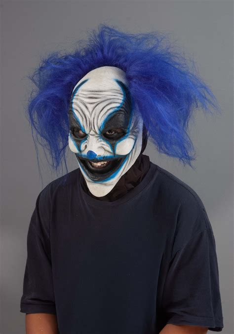 Blue Carousel Clown Adult Costume Mask | Scary Clown Masks