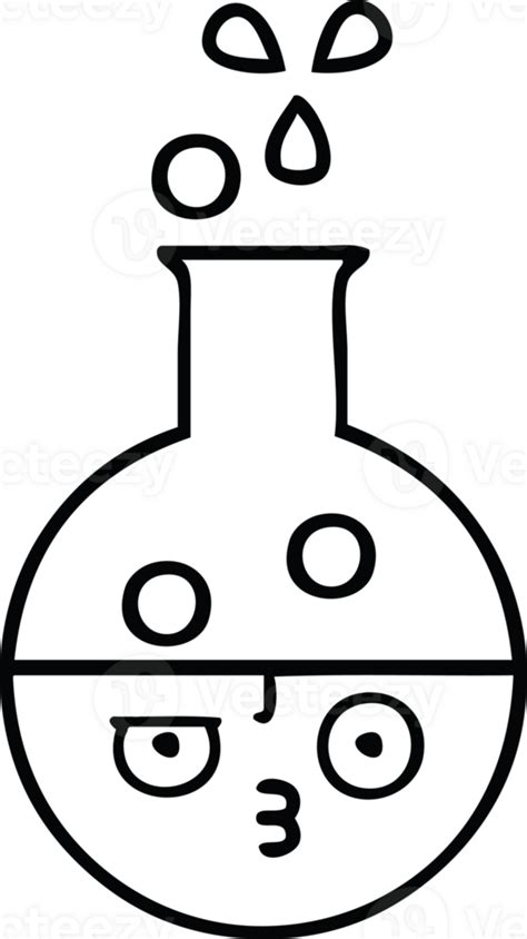 line drawing cartoon test tube 39919133 PNG