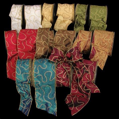 The Ribbon People Red and Gold Wired Craft Ribbon 2.5" x 20 Yards ...