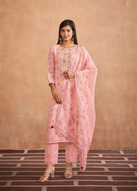 Petal Pink Cotton Linen Kurta Set