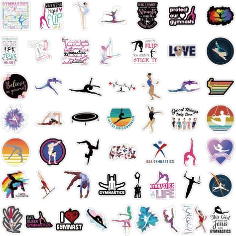 Buy 105PCS Gymnastics Stickers,Water Bottles Laptop Car Decal ，Perfect ...
