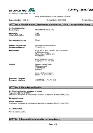 MAGRABAR® MD-20-S FG | Münzing Chemie