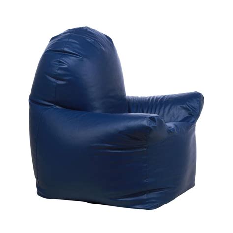 Buy Helios Gary Faux Leather Arm Chair Bean Bag Cover - Blue from ...
