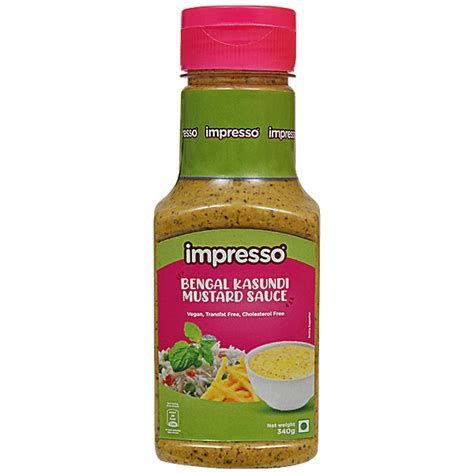 Buy IMPRESSO Bengal Kasundi Mustard Sauce - Vegan, Cholesterol Free ...