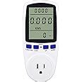 Watt Meter, Plug-in Socket Power Meter, Auto Cost Calculator, Backlit ...