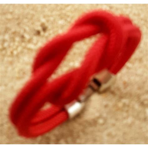 PULSERA SA NAU BASIC, pulsera con cabo náutico rojo. Cierre en zamak.