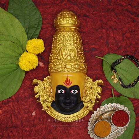 Kolhapuri Ambabai Mahalakshmi Devi Face | Hand-Painted Haldi–Madvat ...