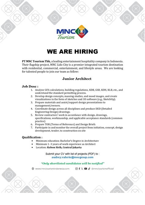 [CLOSED] 🚨 PT MNC Tourism Indonesia Tbk is HIRING ! 🚨 We are looking ...