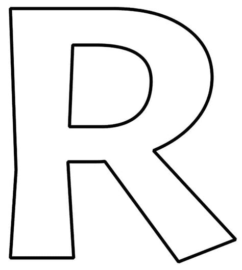 Bubble Letter R Printable