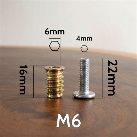 Threaded Inserts for Table Legs Wood 的图像结果