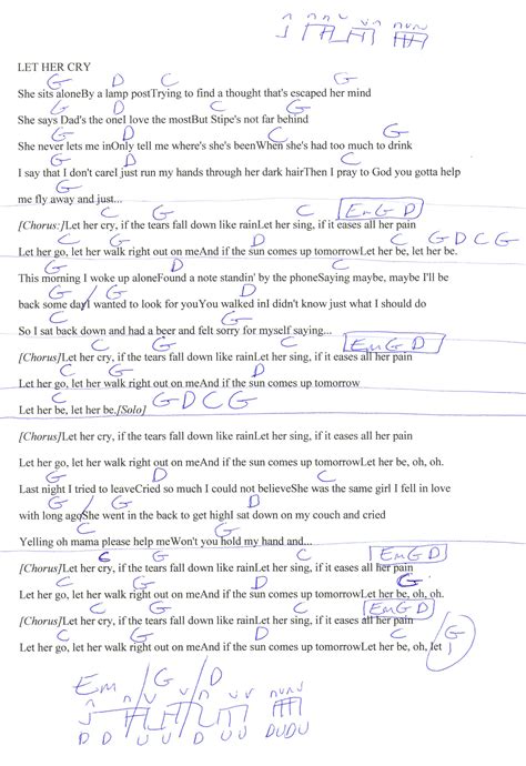 Let Her Cry Guitar Chords