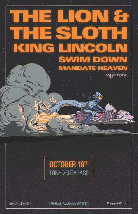 The Lion and the Sloth, King Lincoln, Swim Down, Mandate Heaven, 1716 ...