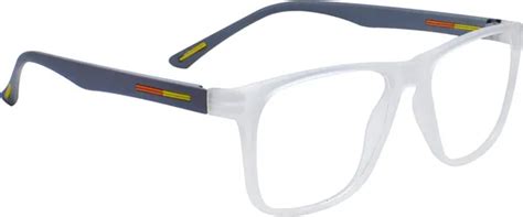 PETER JONES EYEWEAR Transparent,Orange Full Rim Square Frame (54 Mm ...