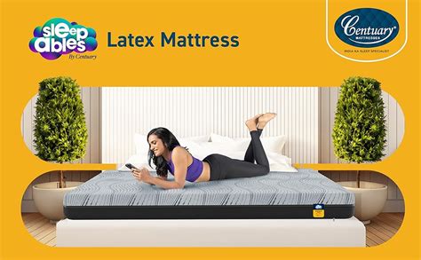 Centuary Mattresses Sleepables 8-Inch Latex Mattress|100% Natural Latex ...
