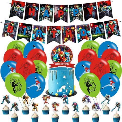 Aharuin Metroid Game Dread Birthday Party Decorations, India | Ubuy