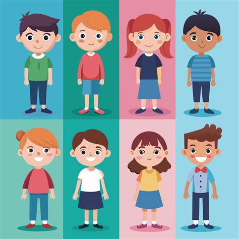Cute child characters | Premium AI-generated vector