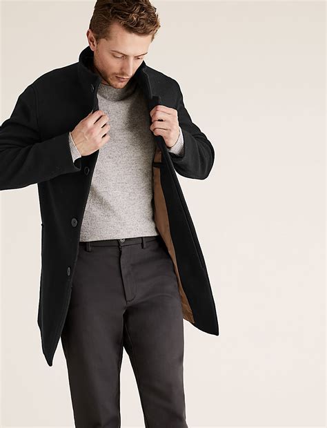 Buy Funnel Neck Overcoat at Marks & Spencer
