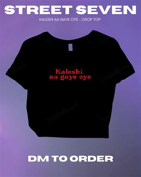 KALESHI AA GYE OYE - THE REBEL KID CROP TEE – Street Seven