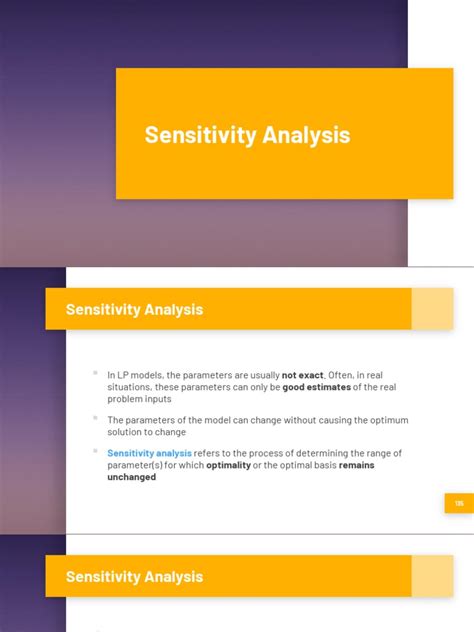 Image result for Sensitivity Analysis Problem