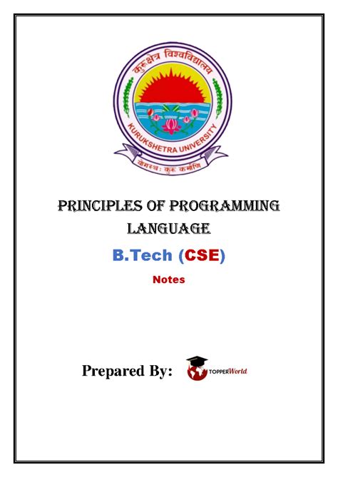 PPL - Principles of programming languages - Principles of programming ...