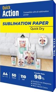 Flipkart.com | Ink Well Sublimation Paper 50 Sheets Unruled A4 110 gsm ...