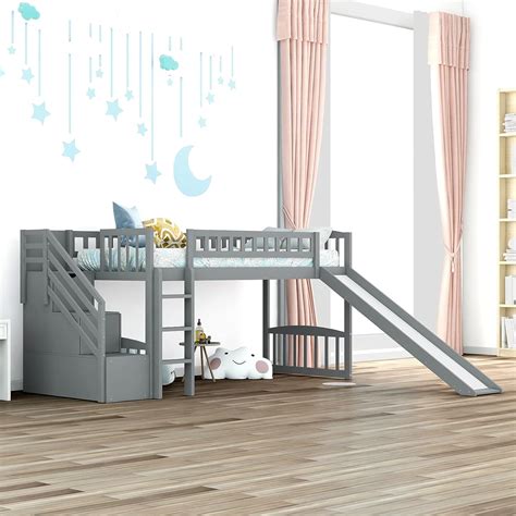 Harper & Bright Designs Loft Bed with Slide and | Ubuy India