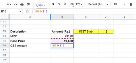 How to Calculate GST in Excel Sheets?
