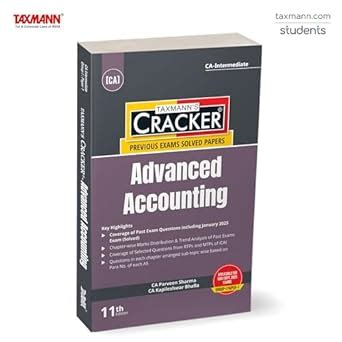 Buy Taxmann's CRACKER for Advanced Accounting (Paper 1 | Advanced ...