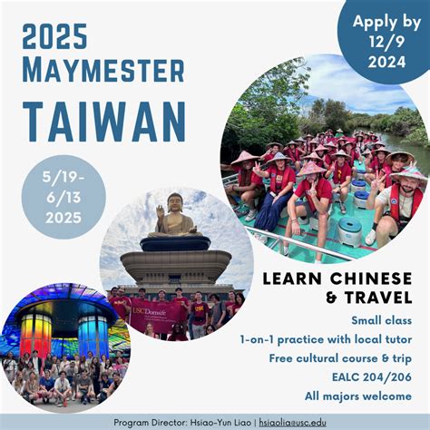 2025 Maymester Taiwan - Department of East Asian Languages and Cultures