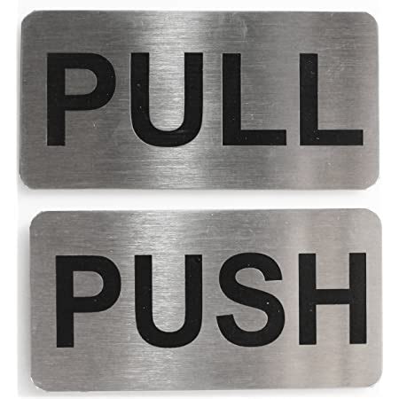 WENGTY Stainless Steel Self Adhesive Push and Pull Sign Board Message ...