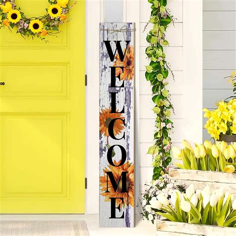 Amazon.com : My Word! Hello Sunshine Black w/Sunflowers - Tall Outdoor ...