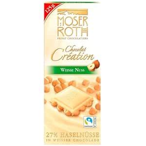 Moser Roth Chocolat Creation Weisse Nuss 27% Haselnusse 125g Imported ...