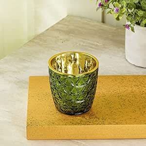 Buy Pure Home and Living Glass Glazed Gold Votive, Pack of 6 Online at ...