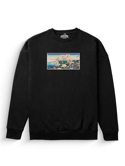 Japanese Woodblock Heavyweight Sweatshirt [Unisex] - 400 GSM Midnight ...