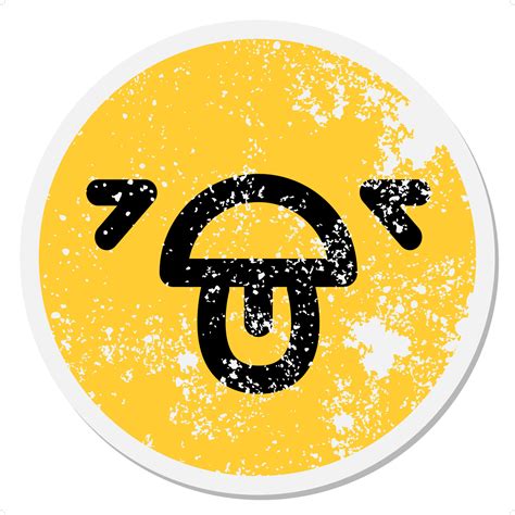 grossed out face circular sticker 12356546 Vector Art at Vecteezy