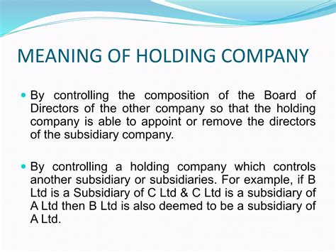 Holding and subsidiary company | PPTX