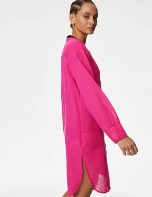 Pure Cotton Round Neck Longline Beach Shirt