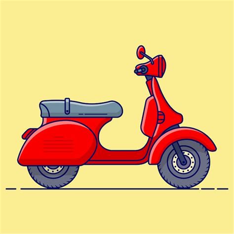 Skuter wektor ilustracja kreskówka skuter naklejki skuter w nowym stylu ...