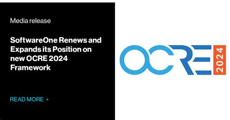 SoftwareOne Renews and Expands its Position on new OCRE 2024 Framework ...