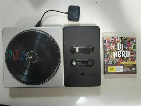 Ps3 Playstation 3 DJ Hero Turntable Wireless Controller + Dongle + Game ...
