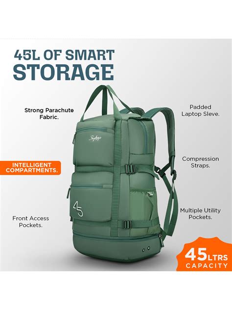 Buy Skybags Unisex Ridge Unisex 45L Weekender Backpack-Green Online
