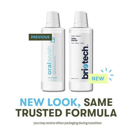 Buy BRIOTECH Oral Swish, Hypochlorous Acid Mouthwash Rinse, Gentle Oral ...