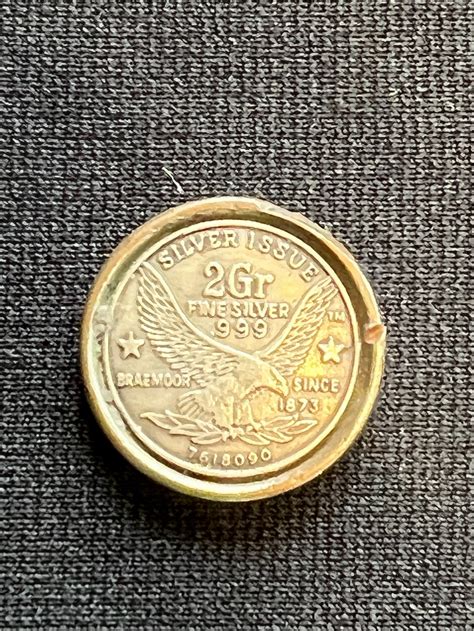 Antique 1873 Silver Issue 2Gr Fine Silver 999 Braemoor 76/8090 Coin ...