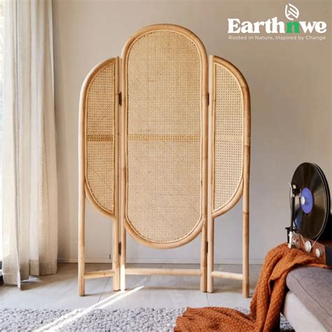 Room Partition Rattan Archway Screen | Stylish & Foldable Design for ...