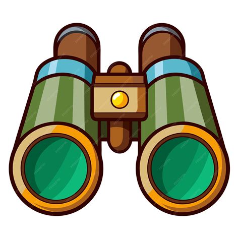 Binóculos clipart ilustração vetorial de estilo desenho animado | vetor ...