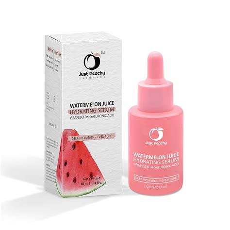 Just Peachy Watermelon Juice Hydrating Serum With Grapeseed, Watermelon ...