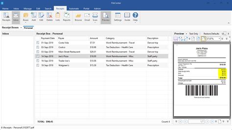 Getting Started FileCenter Receipts 的图像结果
