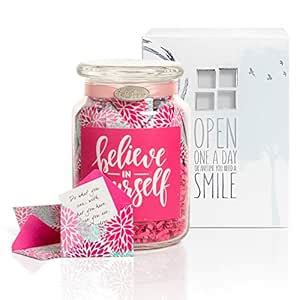 KindNotes Glass Keepsake Gift Jar with Friendship and Inspirational ...