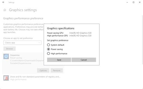 Rezultat imagine pentru Graphics Performance Preference
