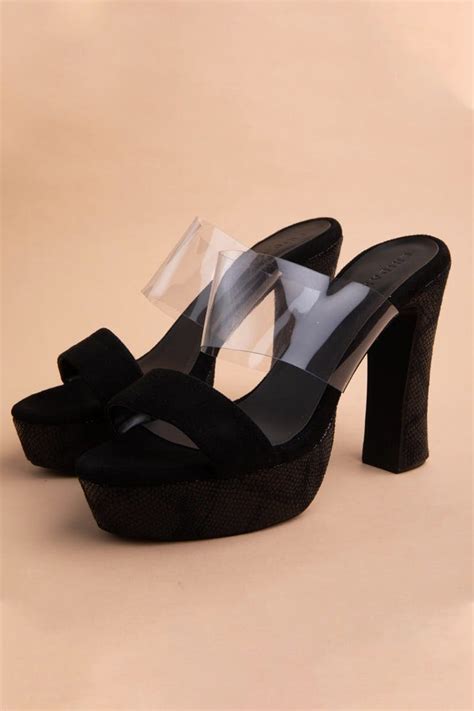 Get Two-Toned Block Heels With Raised Platform at ₹ 2350 | LBB Shop